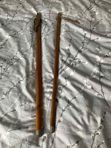 Photo of free Two wooden hiking/walking sticks (Woodley SK6) #1