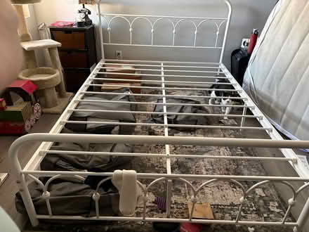 Photo of free Queen Metal Bedframe (87102) #4