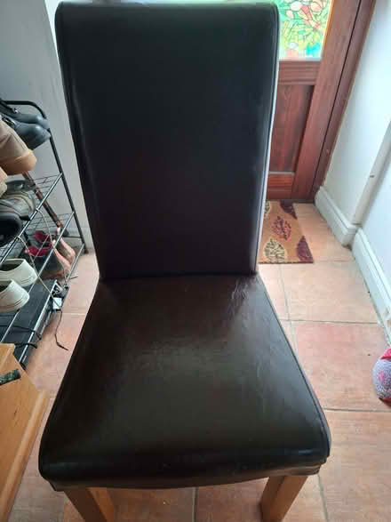 Photo of free 4 brown leatherette chairs (Morland CA10) #3