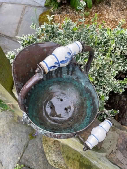 Photo of free Decorative metal planter (Birch Vale SK22) #3