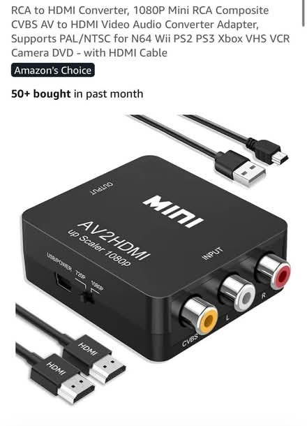 Photo of Wii sensor bar/ RCA➡️HDMI converter (Northgate, WA) #2