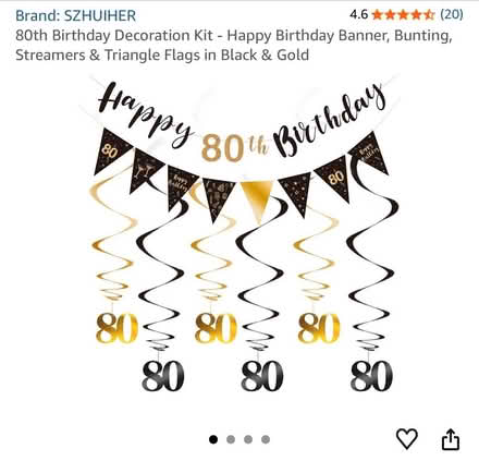 Photo of free 80th Birthday Party bits & pieces (Morley LS27) #3