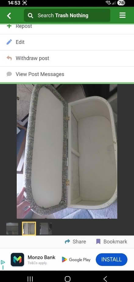 Photo of free Ottoman/blanket box (RG213AD) #2