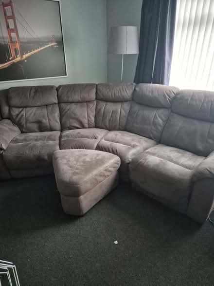 Photo of free Large sofa, large chair and foot stool (Middlewood S6) #2