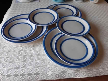 Photo of free Crockery Blue rimmed heavy Plates (Barming ME16) #2