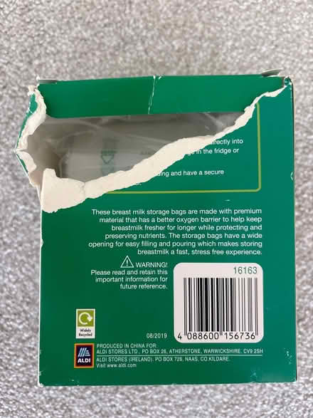 Photo of free Milk storage bags (Dún Laoghaire) #2