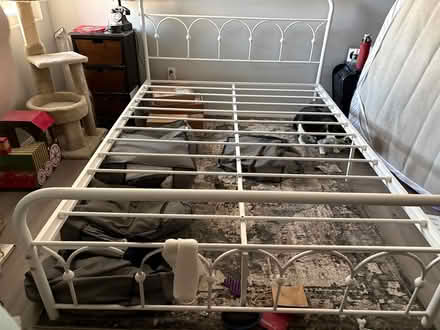 Photo of free Queen Metal Bedframe (87102) #2