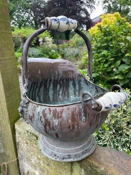 Photo of free Decorative metal planter (Birch Vale SK22) #1