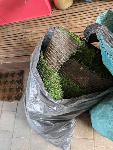 Photo of free Big bag of artificial grass offcuts (The Camp AL4) #1
