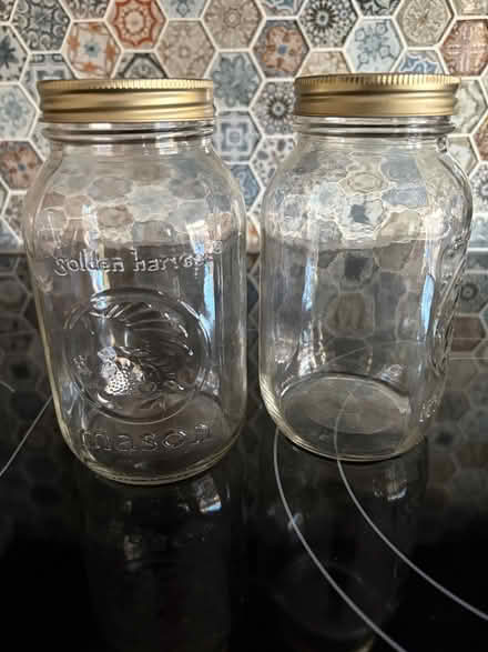 Photo of free 6 Large mason jars (Pineview) #1