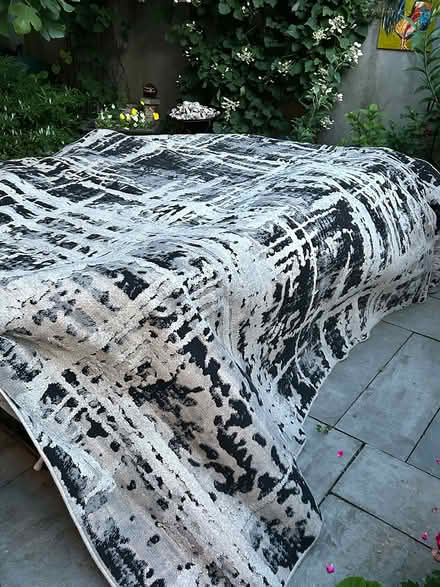 Photo of free 8x10 black/ grey/ white rug (Chevy Chase DC) #1
