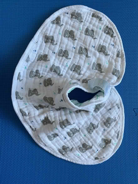 Photo of free Elephant print baby bib (Hackney Downs E5) #1