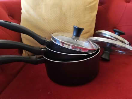 Photo of free Set of 3 saucepans with lids (Balsall Common CV7) #1