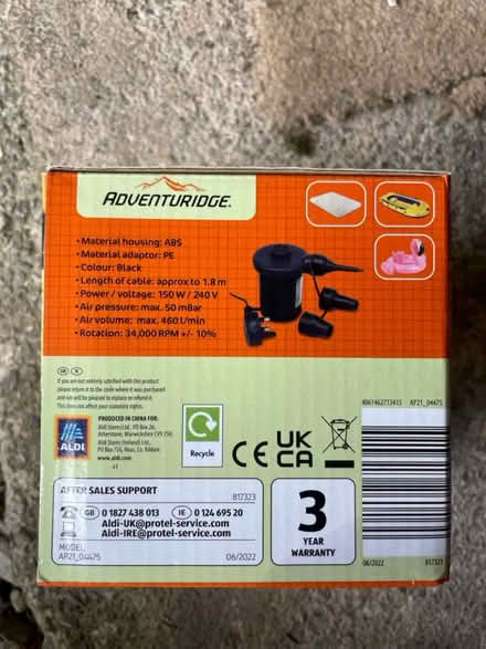 Photo of free Air pump (LA11 Kents Bank) #2