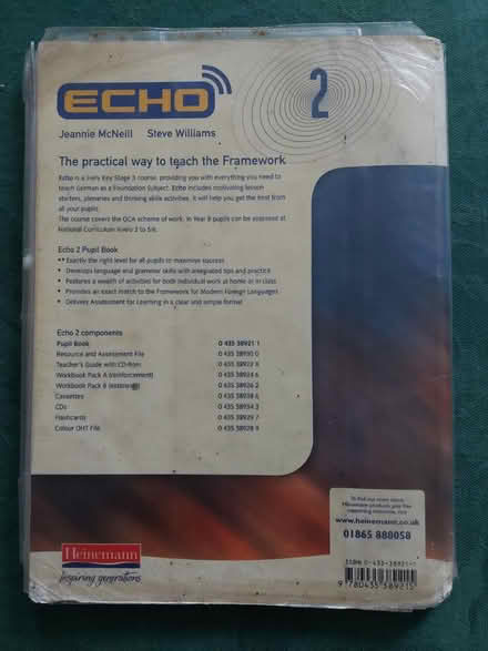 Photo of free KS3 German Text - Echo 2; 2005 (St. Dunstan's CT2) #2
