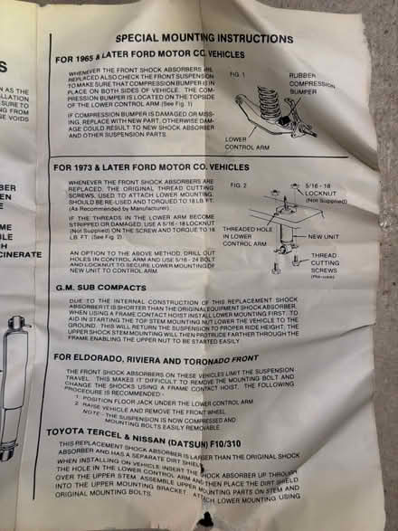 Photo of free 2 Monroe-Matic+ Shock Absorbers (Darien - near 75th x Cass Ave.) #4