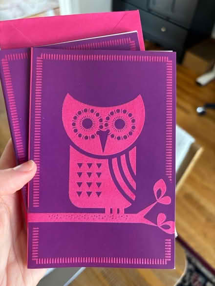 Photo of free Pink purple blank owl cards (North Oakland) #1