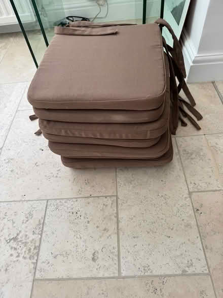 Photo of free 6 brown chair cushions (Bromley) #1