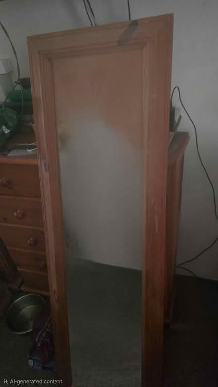 Photo of free Tall mirror in pine frame (Westmeads, Bognor Regis, PO21) #1