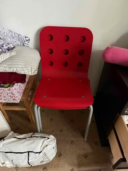 Photo of free 2 red chairs (Girlington BD8) #1