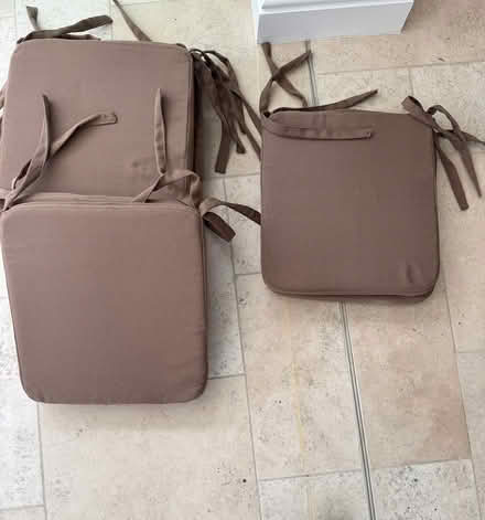 Photo of free 6 brown chair cushions (Bromley) #2