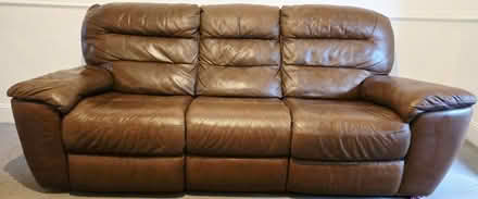 Photo of free Brown Leather Reclining Sofa Chair (Arnold NG5) #1