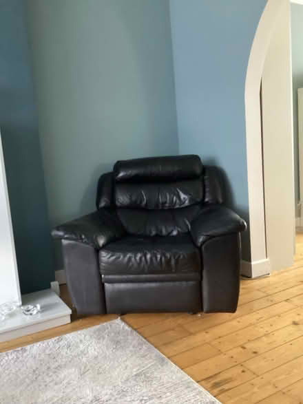 Photo of free 2 x leather sofas and 1 x armchair (Dublin 12) #2