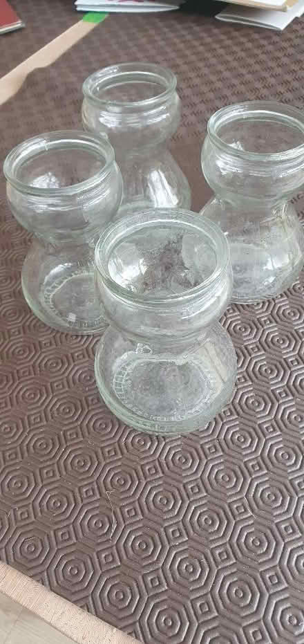 Photo of free 4 glass hyacinth vases (Jersey Farm AL4) #1