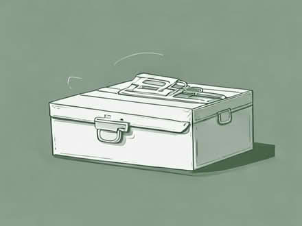 Photo of Metal document filing box with keys (Chesham HP5) #1
