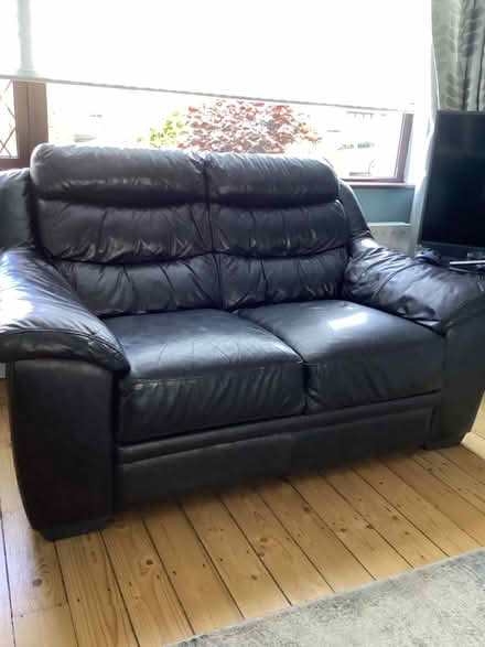 Photo of free 2 x leather sofas and 1 x armchair (Dublin 12) #3