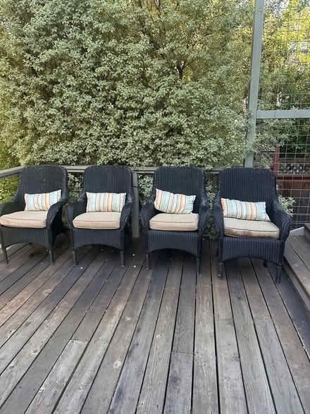Photo of free Four wicker chairs (Kentfield) #1