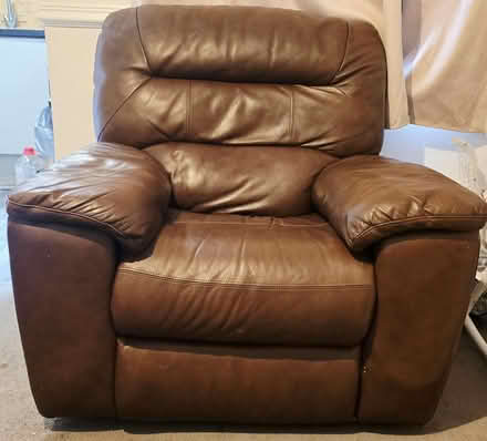 Photo of free Brown Leather Reclining Sofa Chair (Arnold NG5) #2