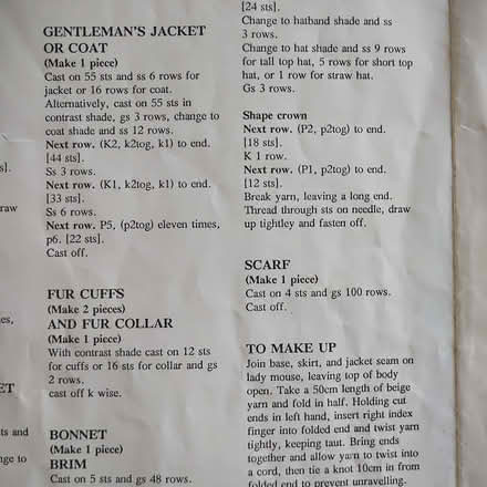 Photo of free Dickensian Mice Knitting Pattern (Rayleigh SS6) #4