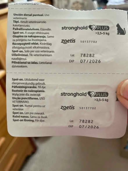 Photo of free Cat flea/tick treatment capsules (South Hounslow off Central Av) #1