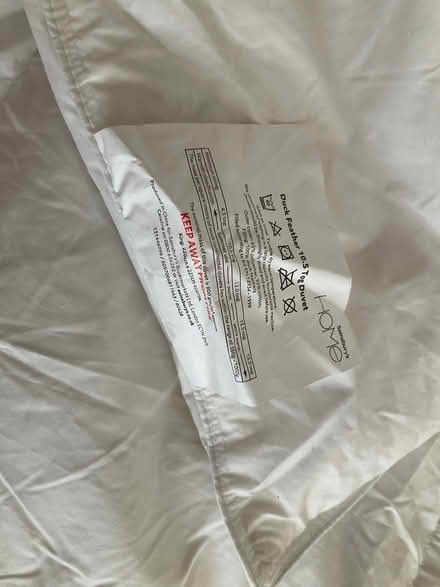 Photo of free King Size Feather and Down Duvet (Plymstock, Plymouth PL9) #2