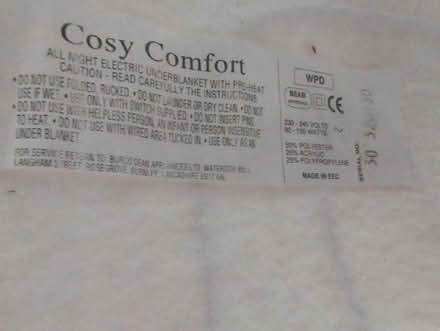 Photo of free Electric Blanket With Fleece Cover (Holland Park W11) #2