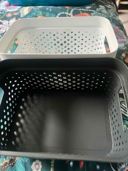 Photo of free Two curver storage baskets (Battersea SW11) #2