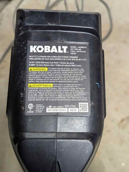 Photo of free Kobalt Electric Trimmer (Aston near Northley) #2