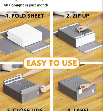 Photo of free Bed sheet organizers (Livonia) #2