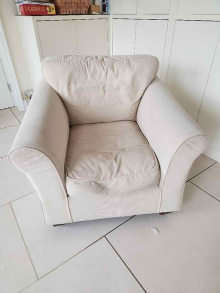 Photo of free Cream corduroy armchair (Higham Lane TN11) #1