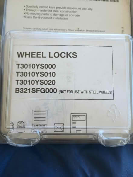 Photo of free Subaru wheel locks (Grafton WV. 26354) #2