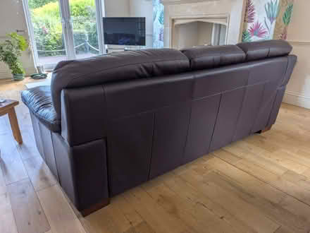 Photo of free Purple leather High quality 3 Seater sofa (Broomfield ME17) #3