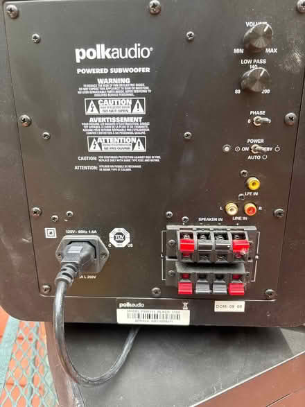 Photo of free Polk audio subwoofer (Midtown) #2