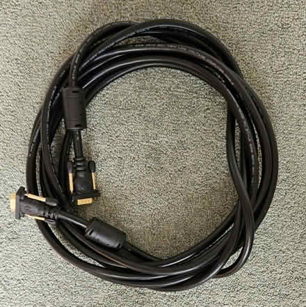 Photo of free 5m VGA Cable Male‐to‐Male – 14‐Pin with gold connectors. (Elmstead BR7) #1