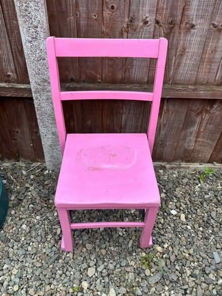 Photo of free Kids pink wooden chair (Radbrook Green SY3) #1