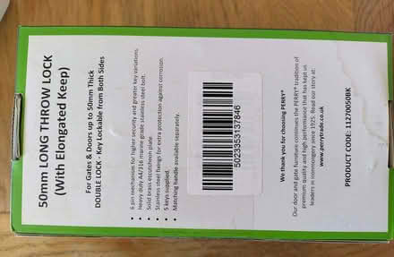 Photo of free Throw lock and elongated keep with keys (unused) (Macclesfield SK11) #3