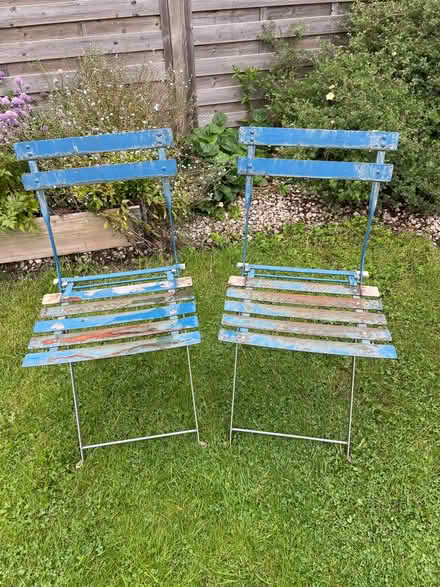 Photo of free 2 bistro style outdoor chairs (Penrith CA11) #1