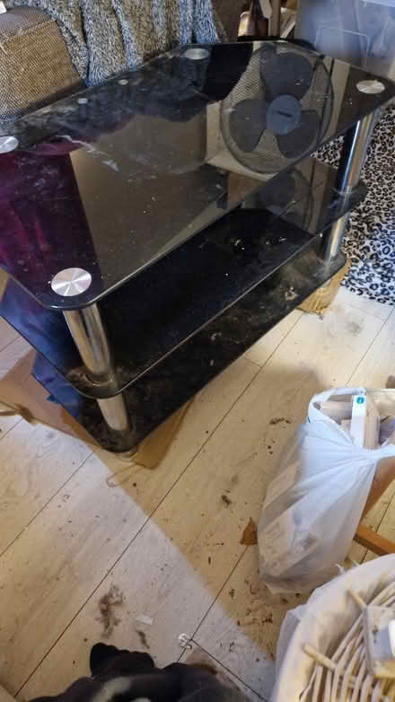 Photo of free Black Glass / Chrome Media Unit (seymour road W4) #1