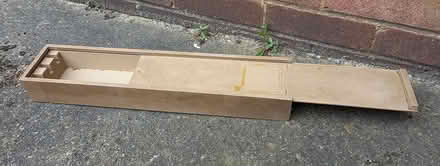 Photo of free Long wooden box with sliding lid (Central Letchworth) #3
