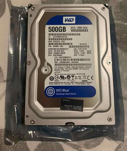 Photo of free Western Digital 500GB Hard Disk Drive SATA (Shevington Vale WN6) #1